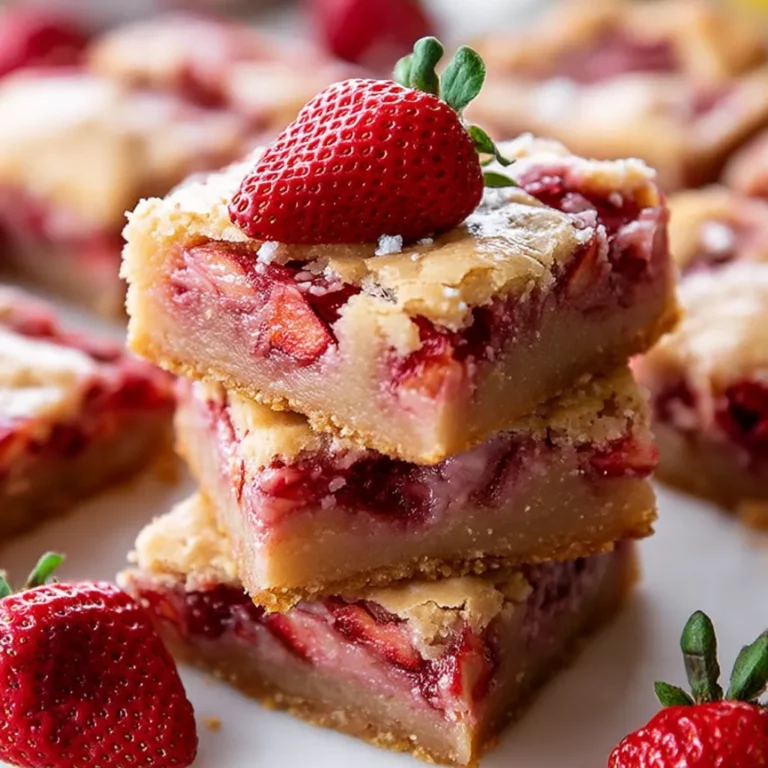 Strawberry Lemon Blondies