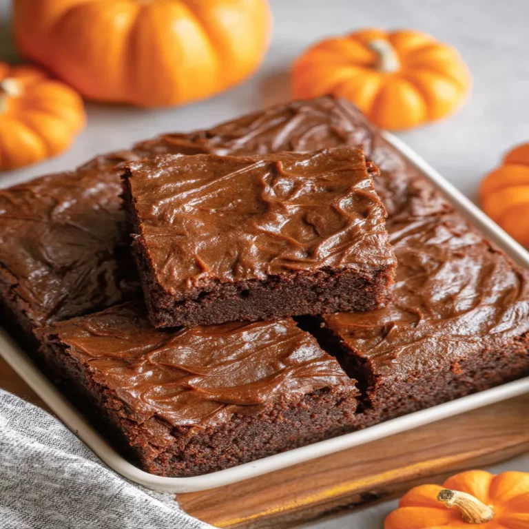 Fudgy Pumpkin Brownies 2 Ingredients
