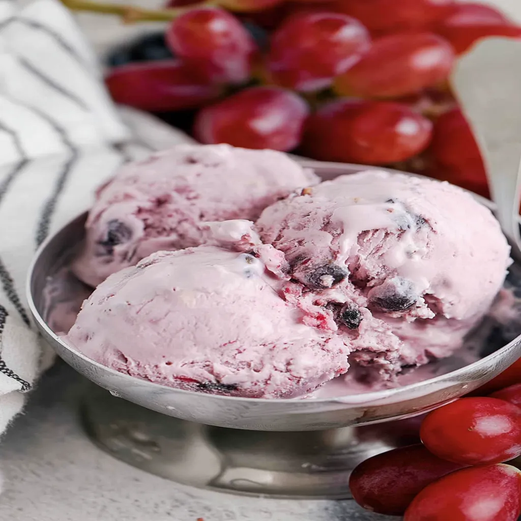 No Churn Grape Ice Cream