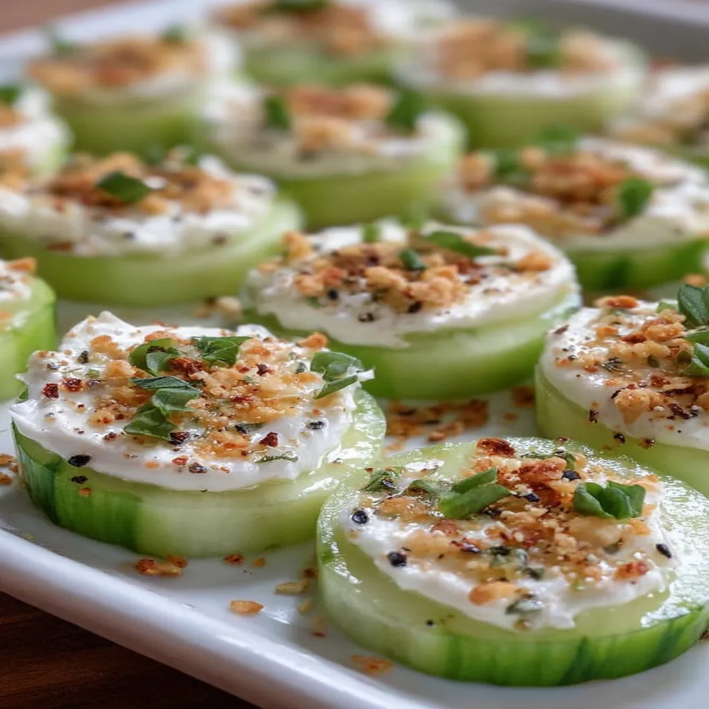 cucumber bites, 3 ingredients, quick party appetizer, crunchy, refreshing, easy to make