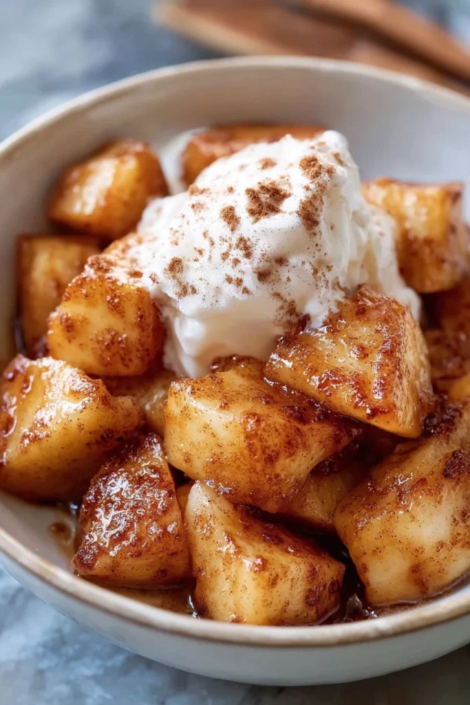 air fryer apples, cinnamon spice, crispy texture, sweet and savory, delicious snack