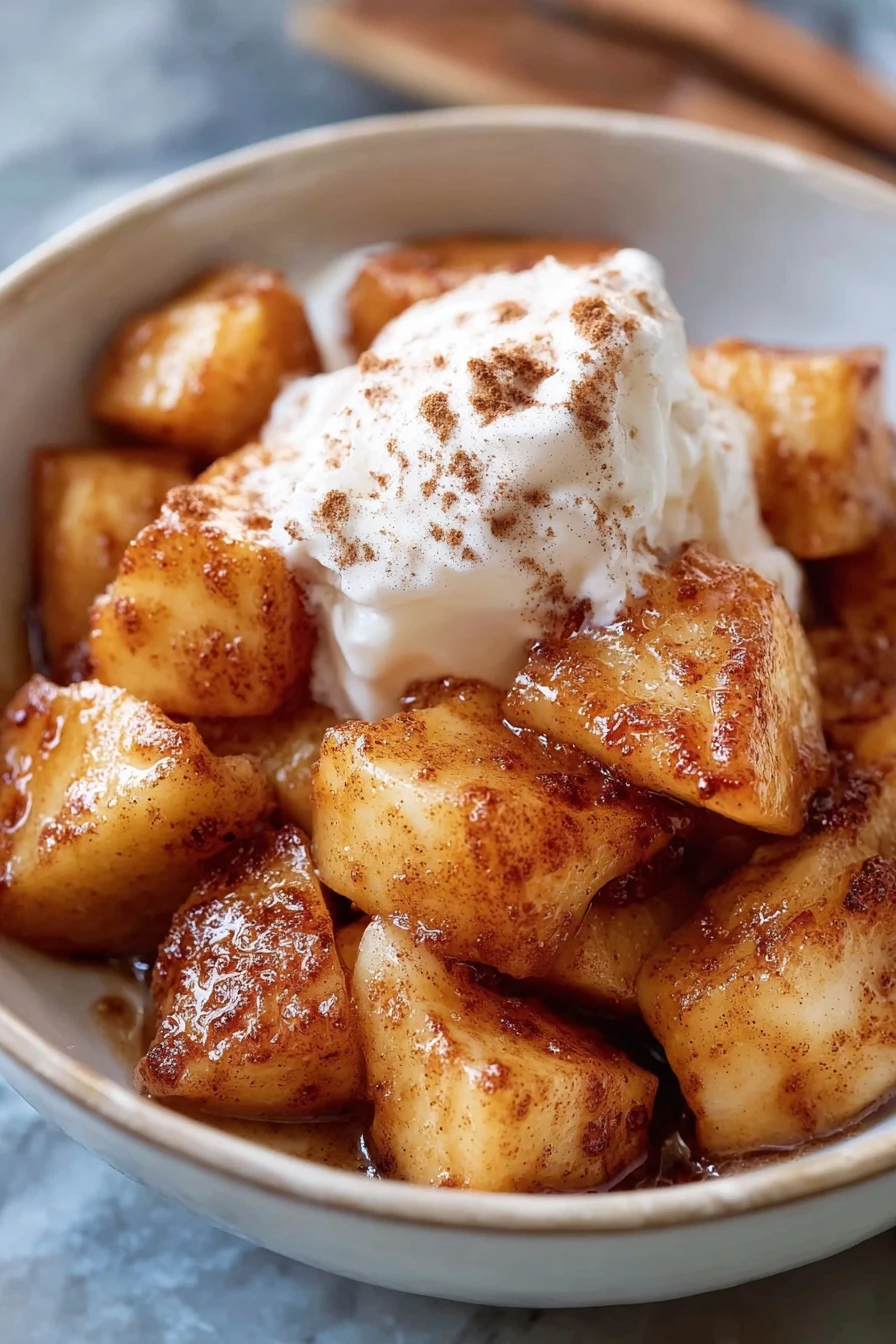 air fryer apples, cinnamon spice, crispy texture, sweet and savory, delicious snack
