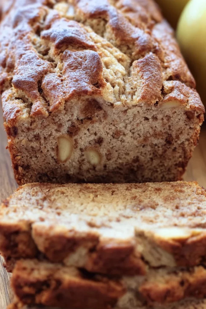 apple cinnamon loaf cake, deliciously spiced, moist, aromatic, sweet, comforting flavor