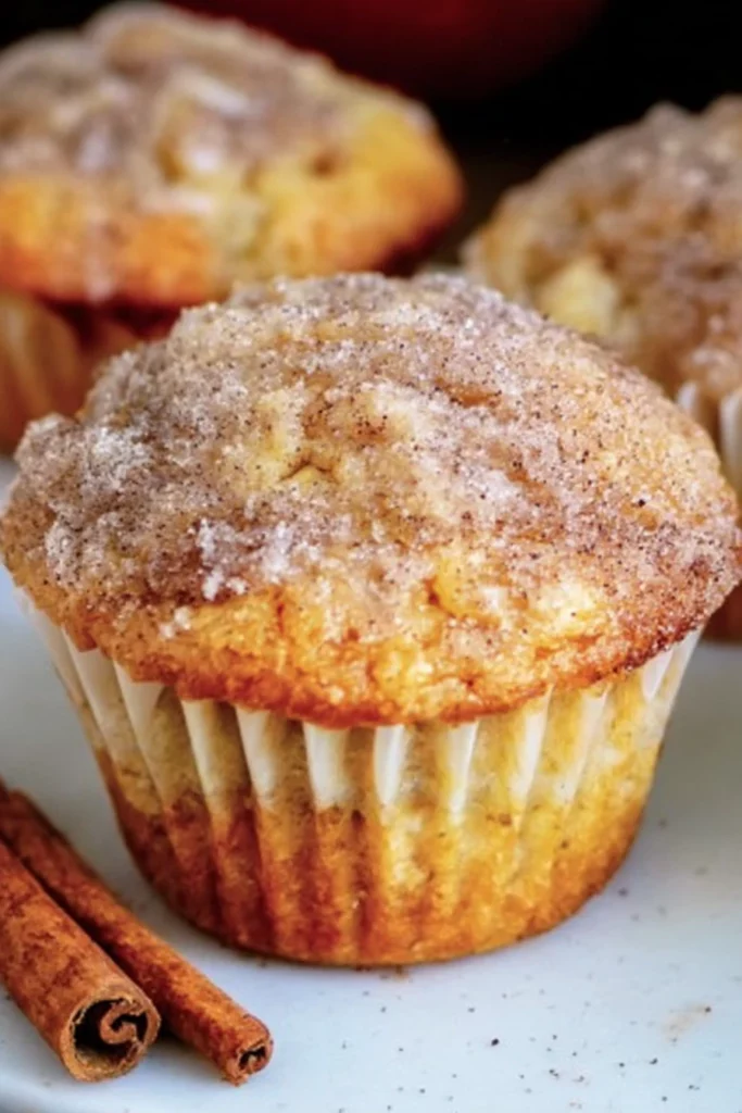 apple cinnamon muffins, deliciously spiced, aromatic, moist, sweet and flavorful