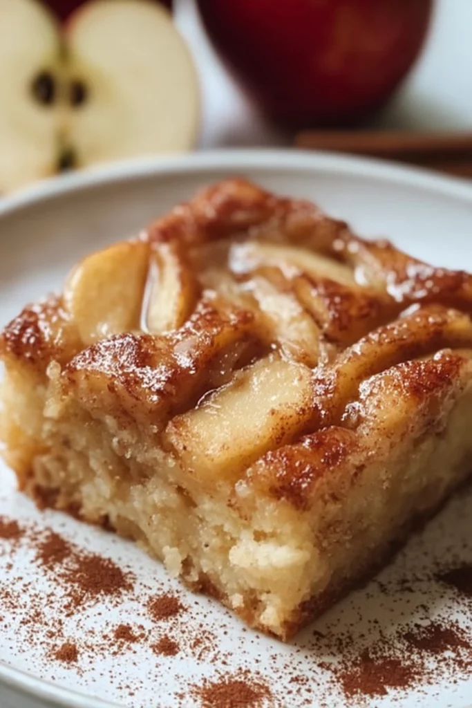 apple cinnamon sheet cake, deliciously moist, warm spices, sweet and spicy flavor