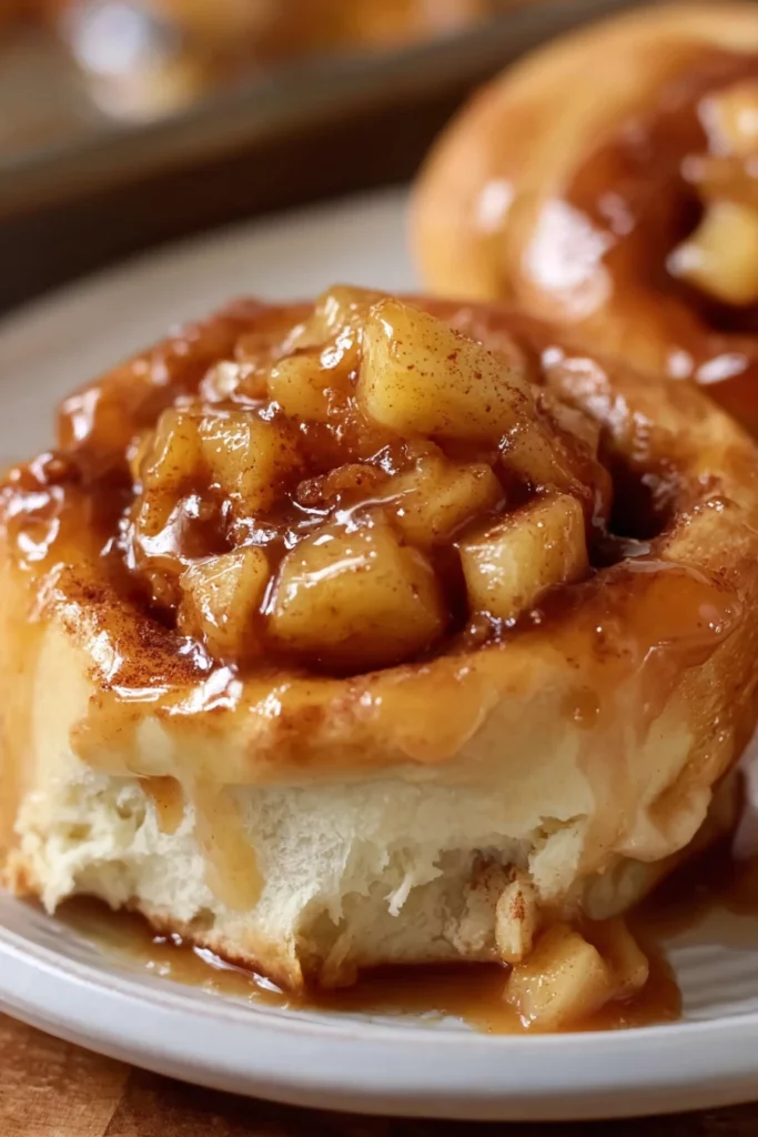 apple pie cinnamon rolls, delicious, sweet, cinnamon swirls, freshly baked, mouthwatering scent