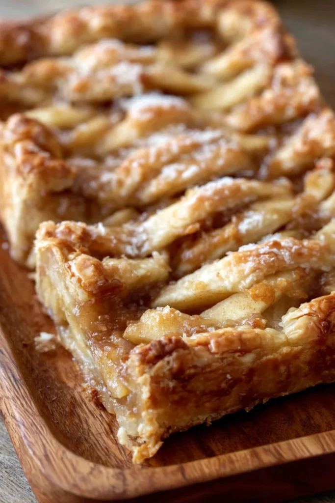 apple slab pie, delicious dessert, flaky crust, cinnamon-spiced apples