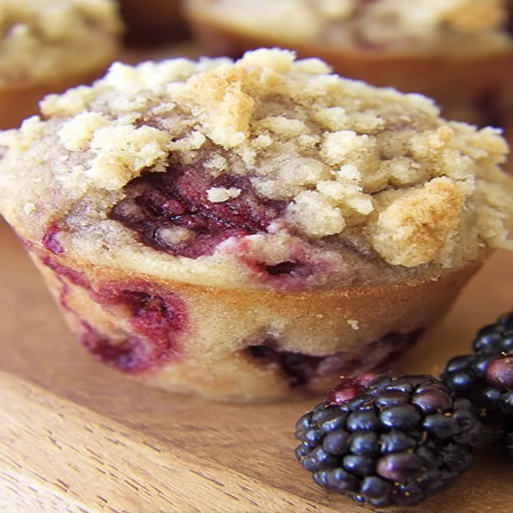 blackberry streusel muffins, deliciously sweet, crumbly topping, juicy berries, irresistible treat