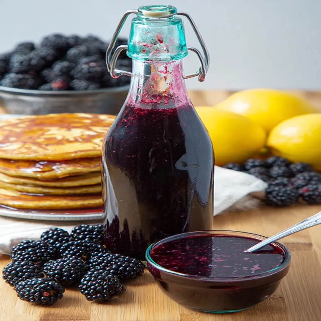 blackberry syrup, rich flavor, sweet and tangy, drizzle, homemade, decadent syrup