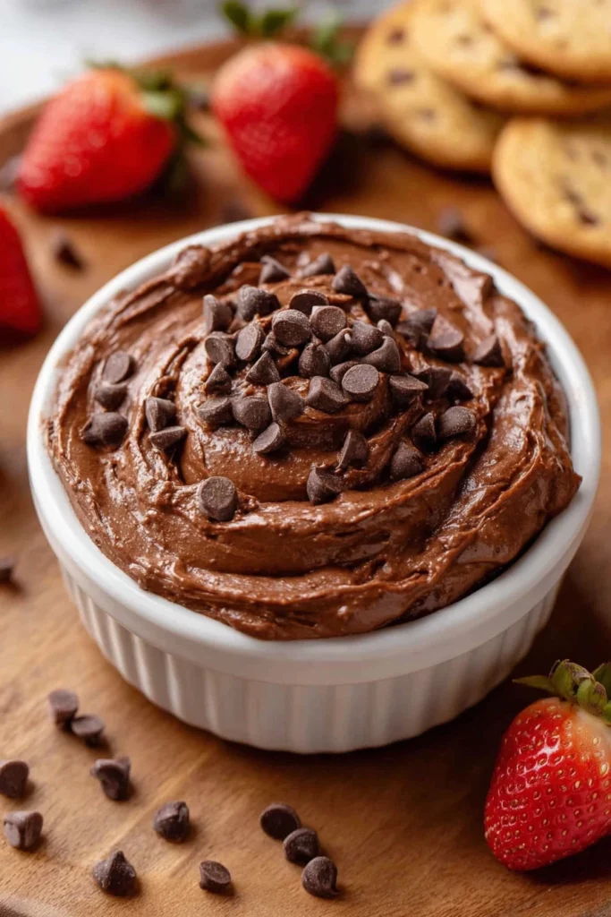 brownie batter dip, chocolatey, creamy, indulgent, sweet, irresistible, decadent, dessert dip