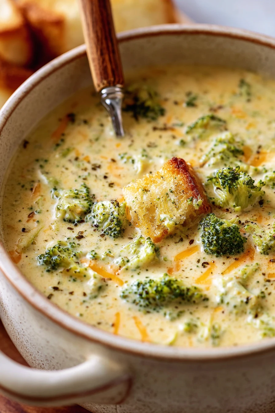 Creamy Broccoli Cheddar Soup recipe step-by-step guide