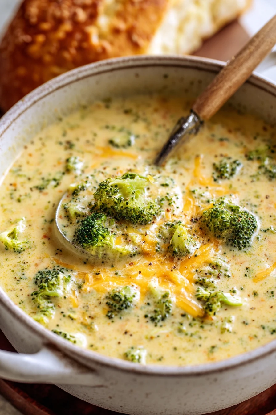 Creamy Broccoli Cheddar Soup recipe step-by-step guide