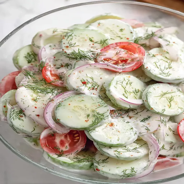 Creamy cucumber tomato salad, refreshing, vibrant colors, fresh ingredients