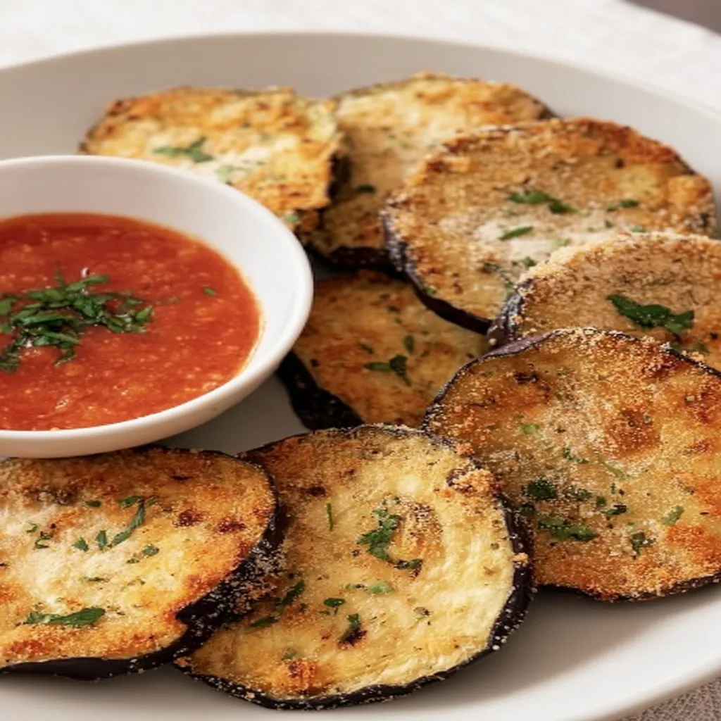 crispy, air fryer, eggplant, delicious, savory, golden brown, crunchy texture