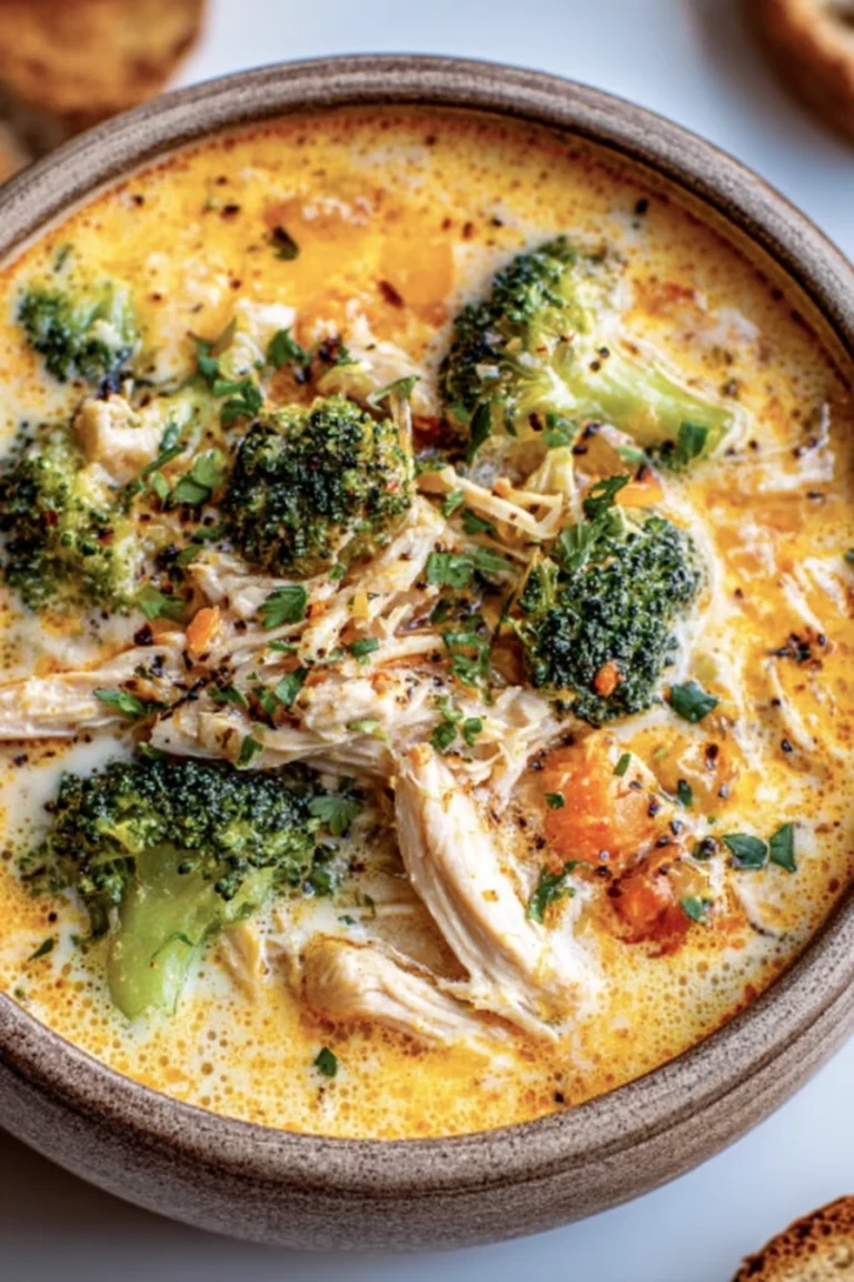 crockpot, cheesy, chicken, broccoli, soup, comforting, creamy, delicious, hearty