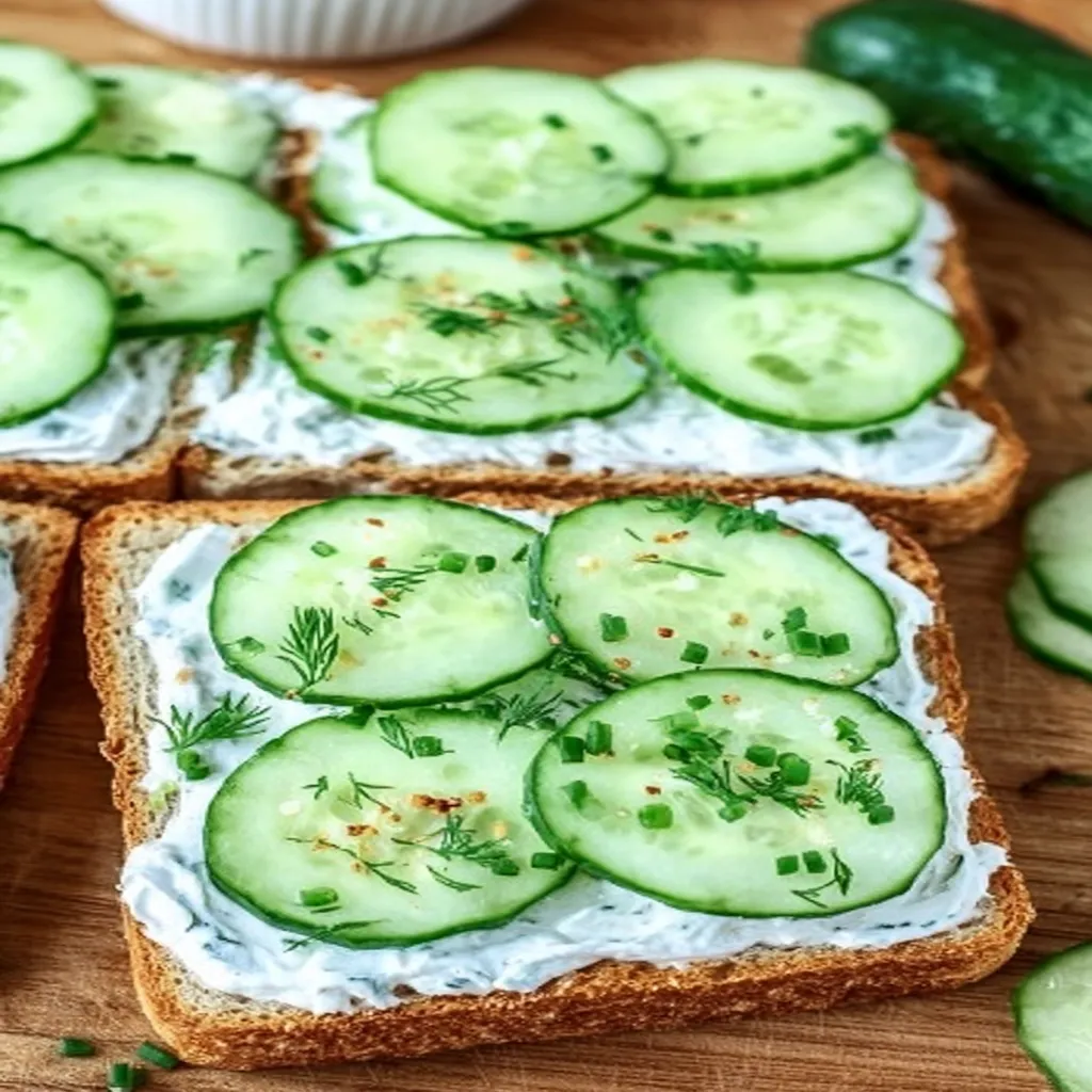 cucumber sandwiches, refreshing, crisp, light, appetizing, summer snack