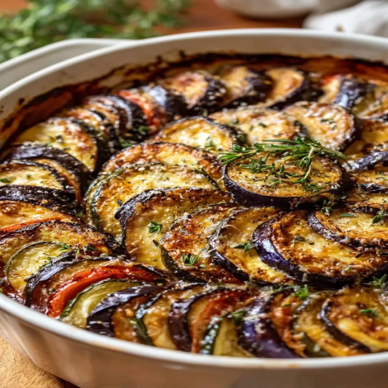 roasted eggplant, zucchini casserole, savory, delicious, vegetarian, recipe