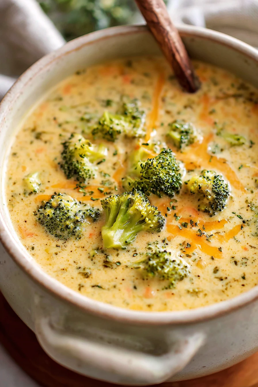 Healthy Broccoli Cheddar Soup recipe step-by-step guide