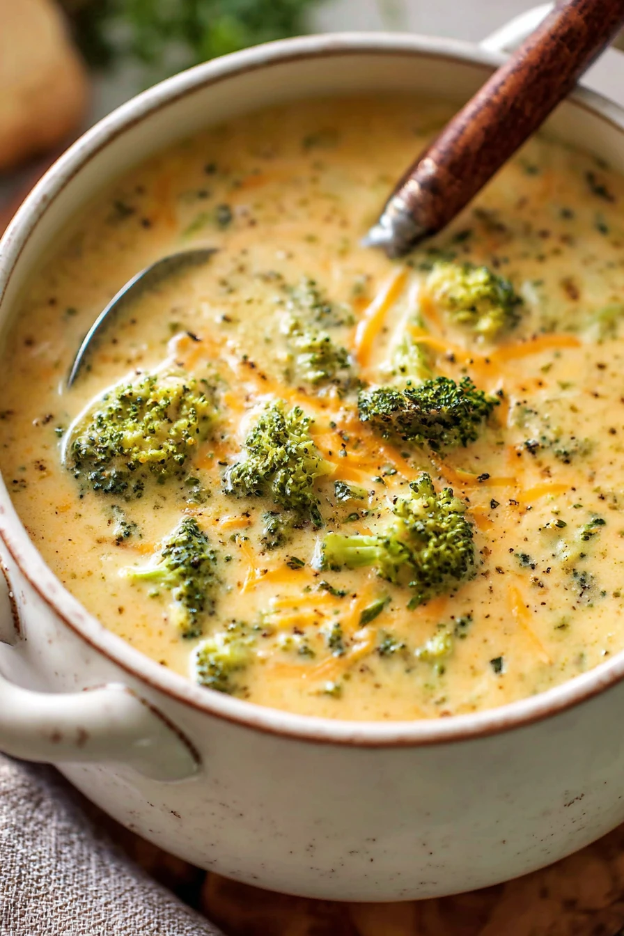 Healthy Broccoli Cheddar Soup recipe step-by-step guide