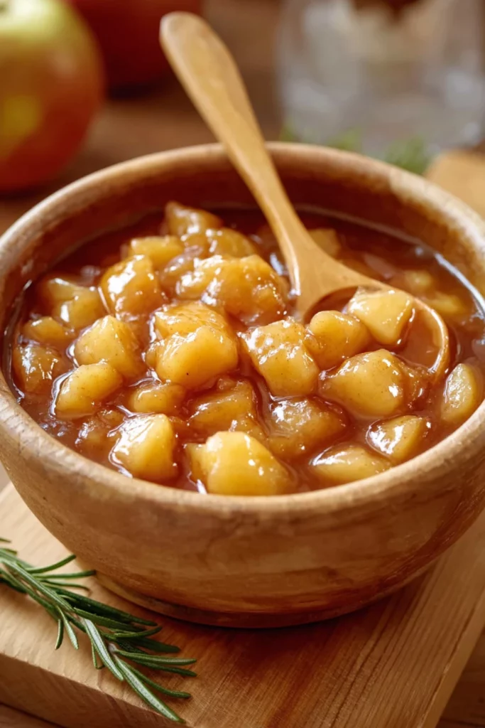 apple pie filling, homemade recipe, sweet and aromatic, cinnamon-spiced, fresh apples, delicious dessert