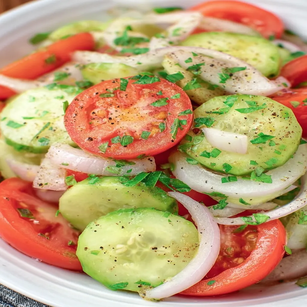 marinated, cucumber, tomato, onion, refreshing, vibrant, colorful, tangy flavors