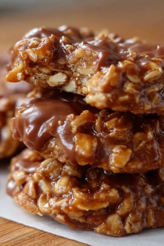 no-bake, sweet, salty, oatmeal cookies, delicious, crunchy, indulgent, easy recipe