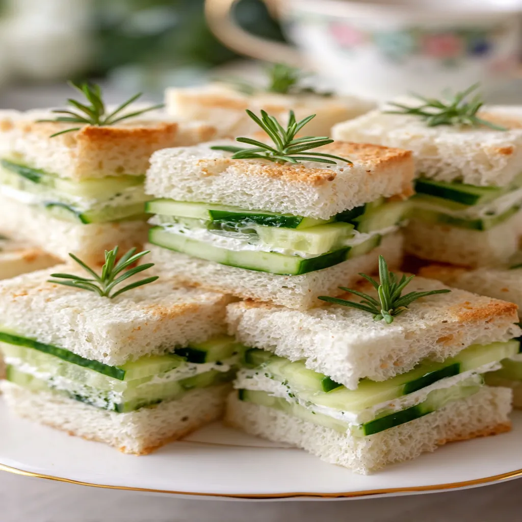 Tea Party Cucumber Sandwiches Recipe, refreshing, elegant, dainty, appetizing, finger food