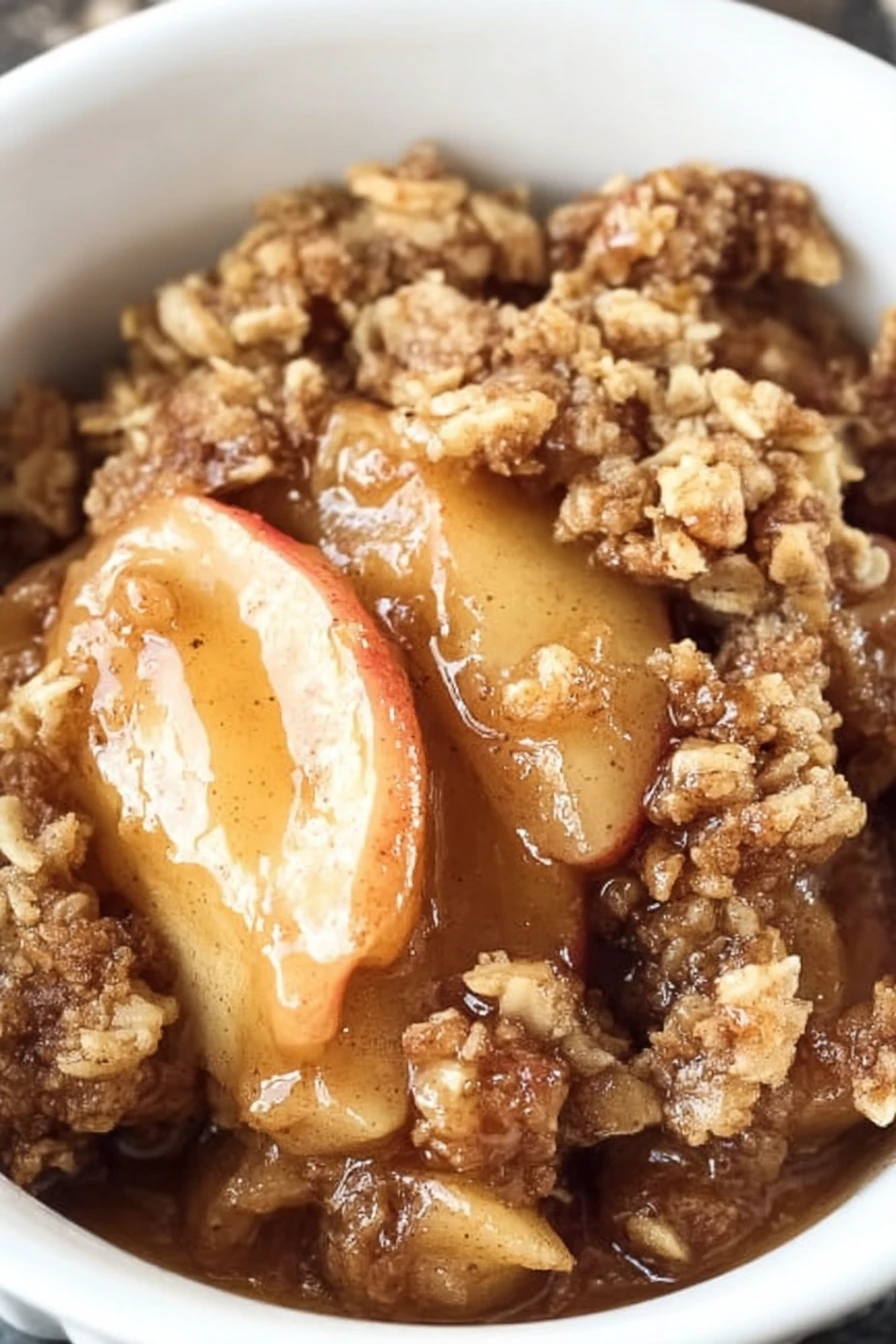apple crisp recipe, delicious dessert, cinnamon-spiced, crunchy topping, warm apples, mouthwatering, fall favorite