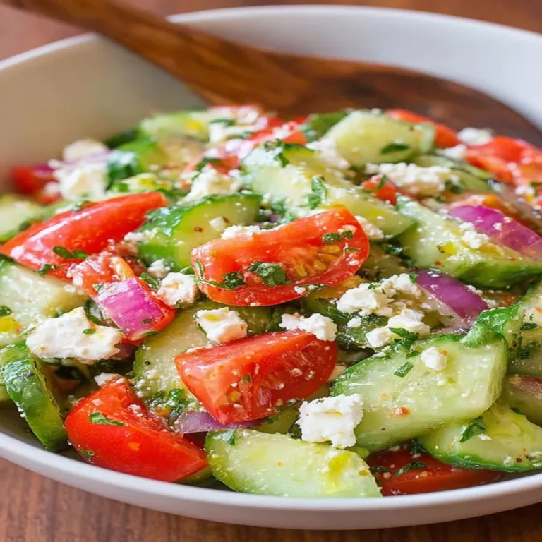 tomato, cucumber, feta, salad, refreshing, crunchy, Mediterranean flavors