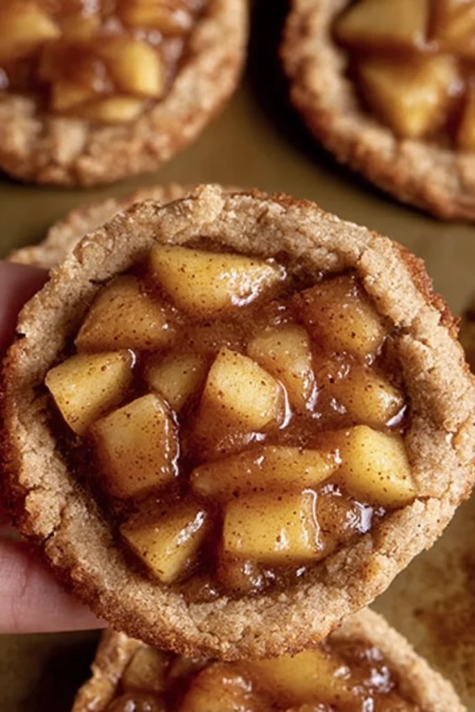 vegan, apple pie cookies, sweet, cinnamon, crunchy, delicious, plant-based