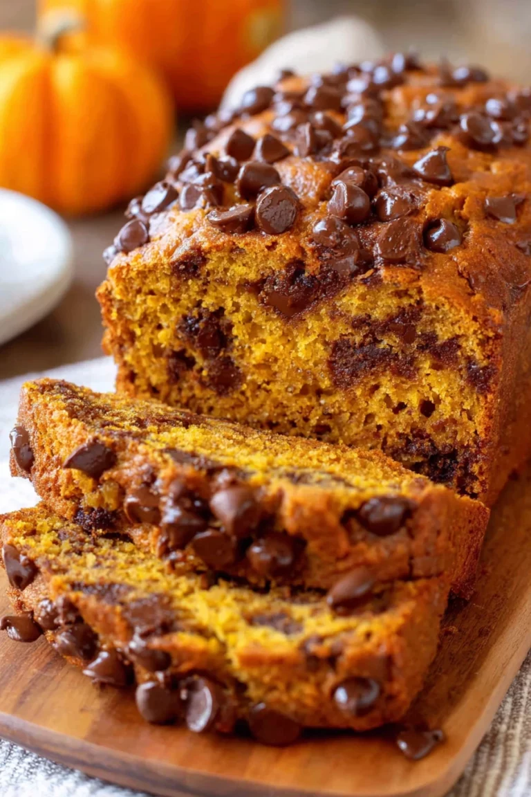 chocolate chip, pumpkin bread, delicious, moist, autumn flavors