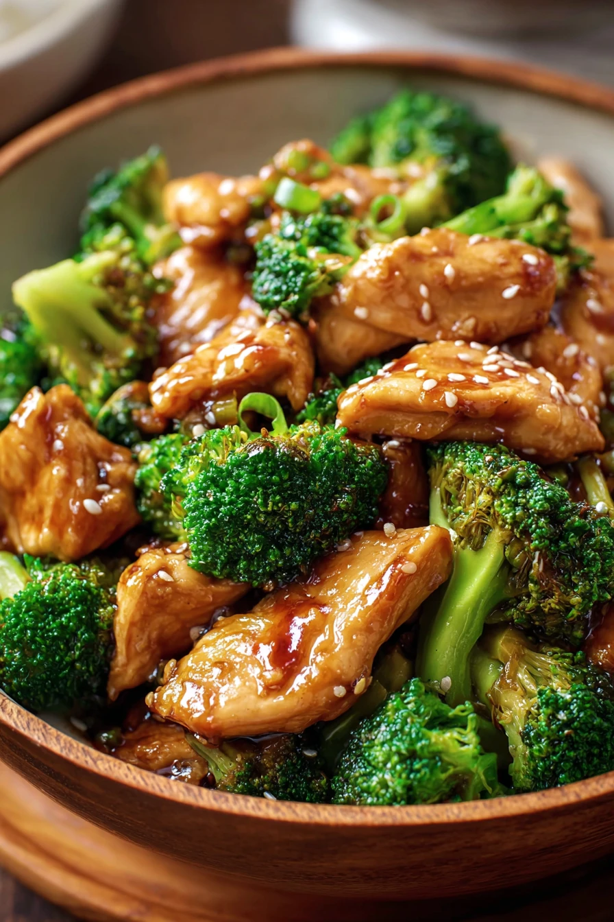 Chinese chicken, broccoli stir-fry, flavorful, savory, tender, vibrant colors