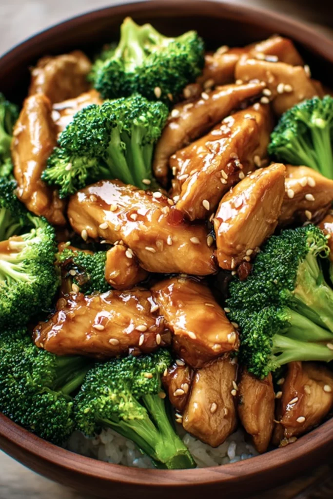 Chinese chicken, broccoli, savory stir-fry, flavorful sauce, delicious dish
