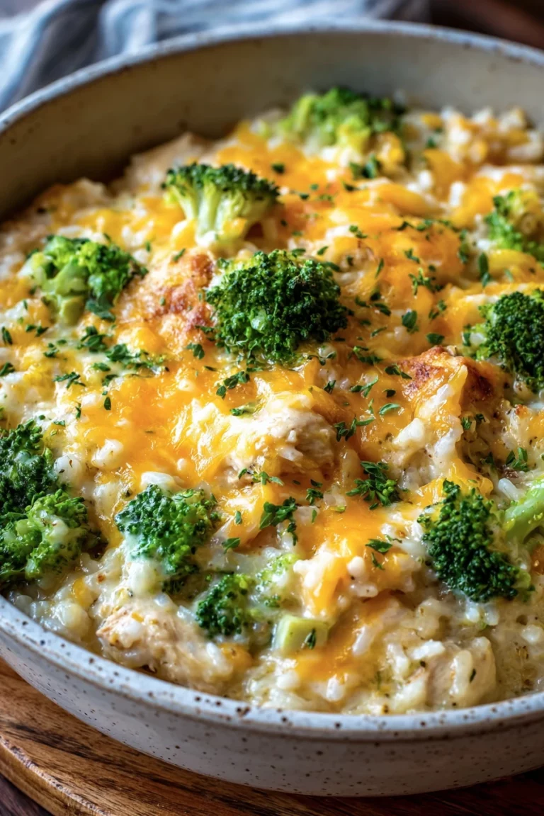 Creamy, chicken, broccoli, rice, cheese, delicious, comforting, savory