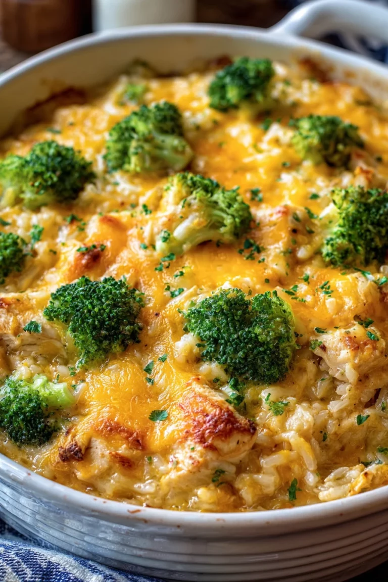creamy, chicken, broccoli, rice, cheese, casserole, delicious, comforting, savory