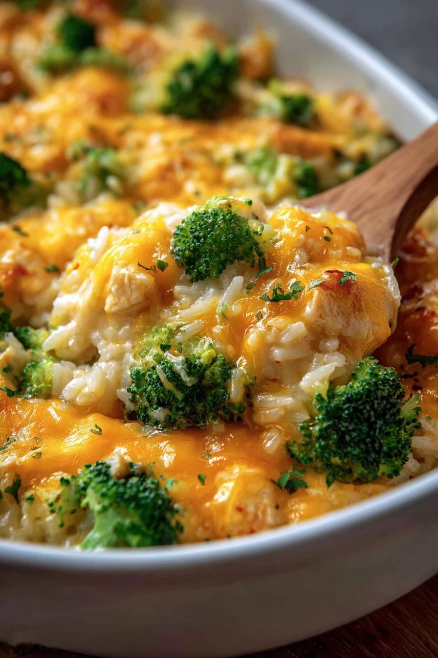 Creamy Chicken Broccoli Rice Cheese Casserole recipe step-by-step guide