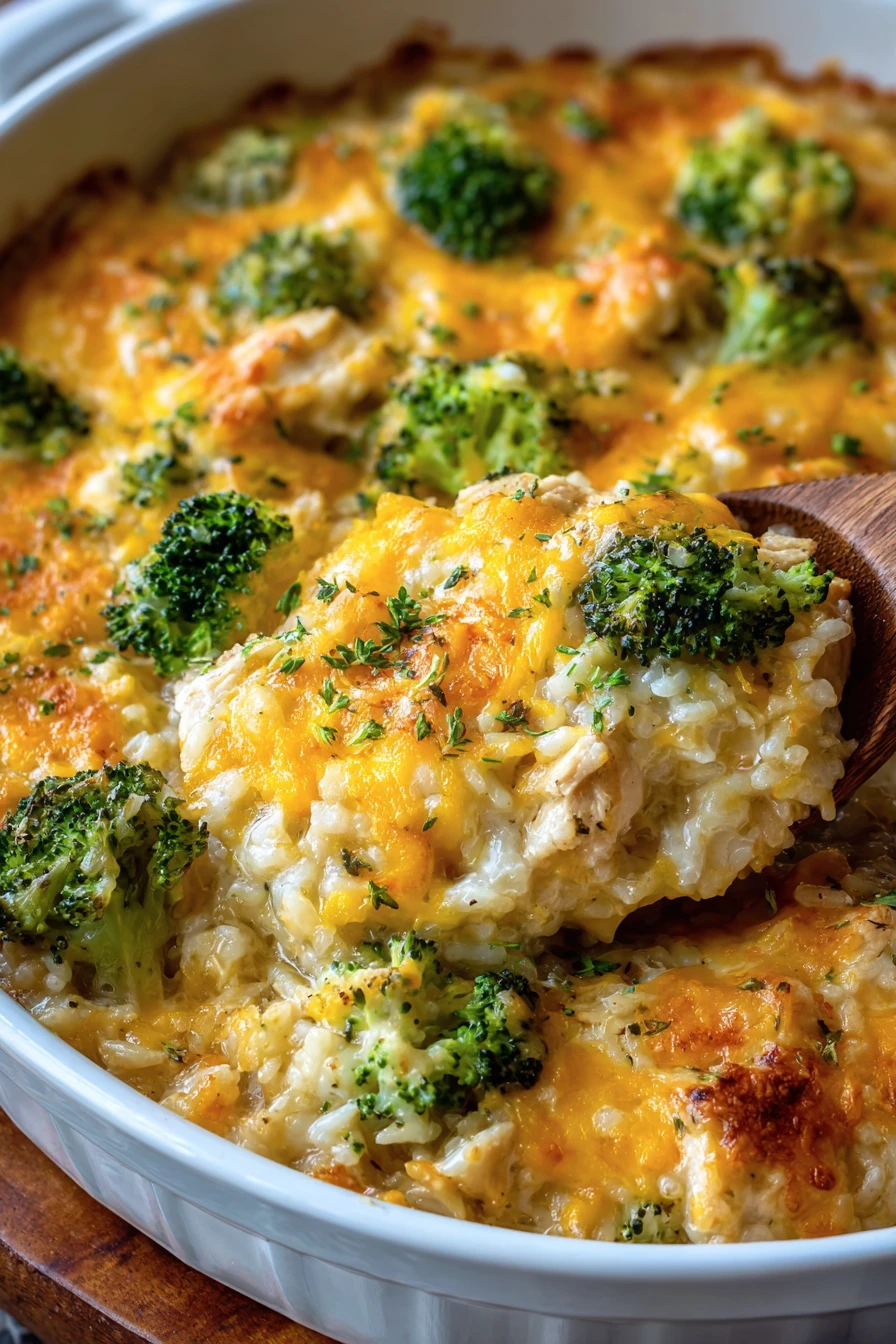 Creamy Chicken Broccoli Rice Cheese Casserole recipe step-by-step guide
