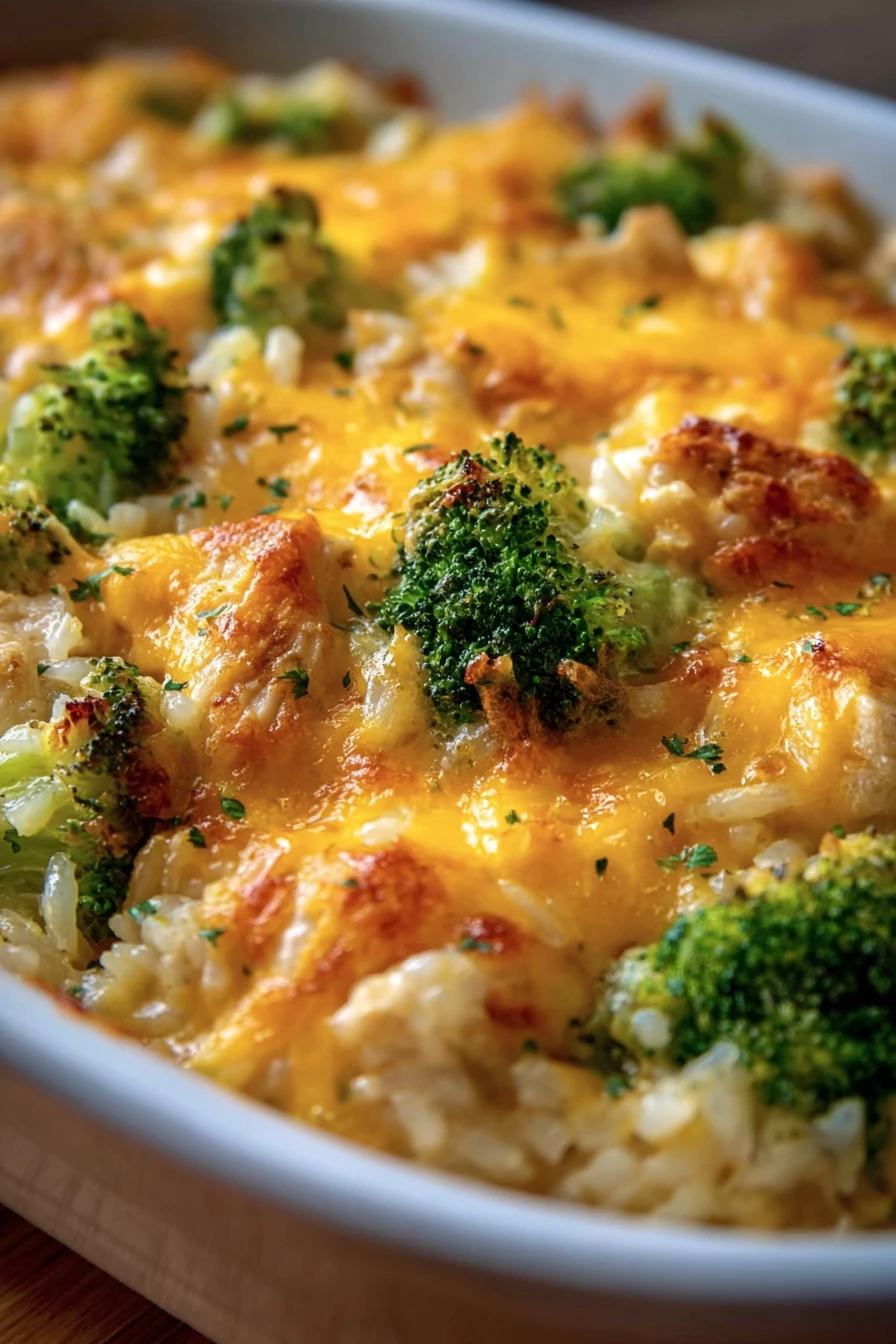 Creamy Chicken Broccoli Rice Cheese Casserole recipe step-by-step guide
