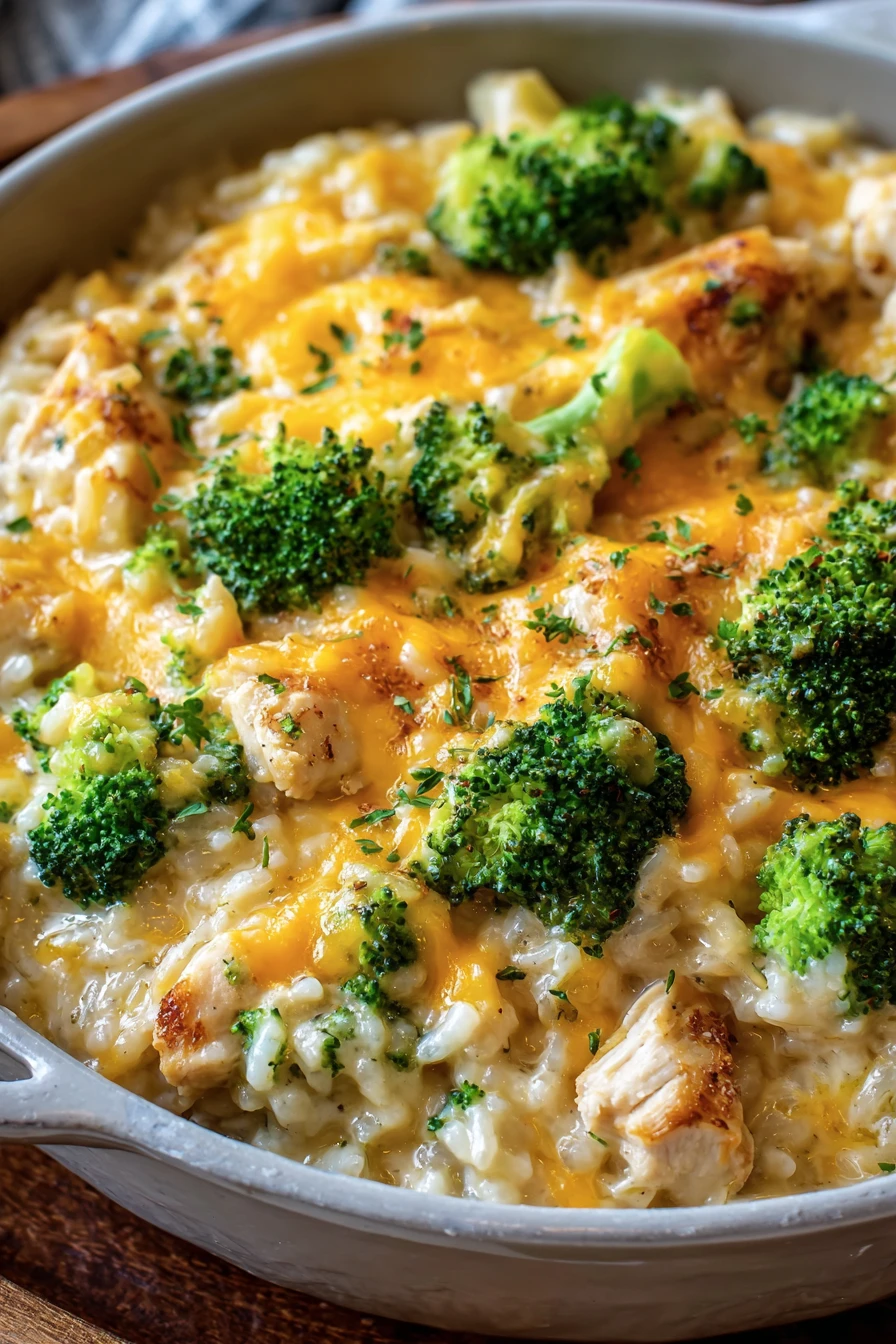 Creamy Chicken Broccoli Rice Cheese  recipe step-by-step guide