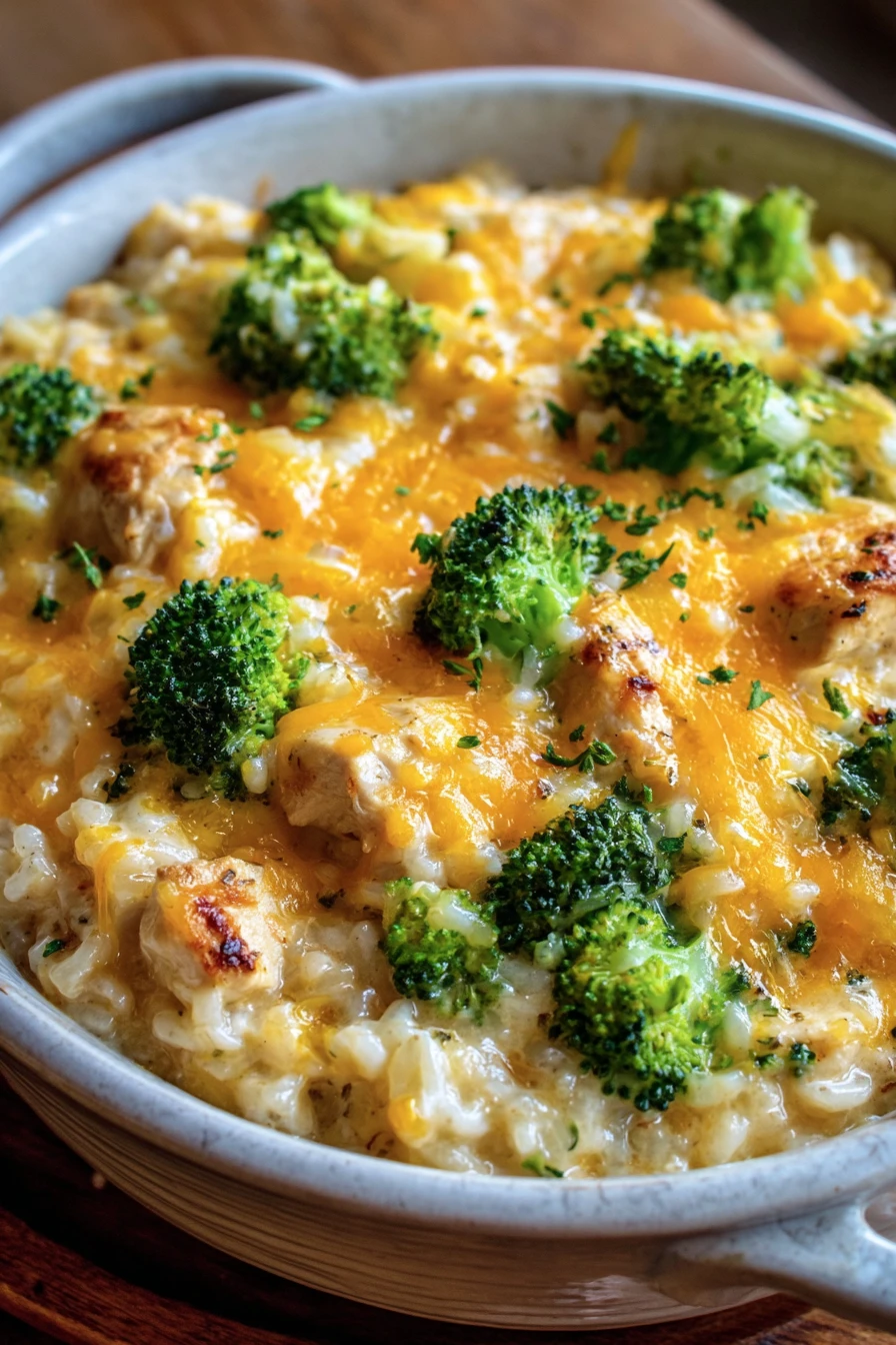 Creamy Chicken Broccoli Rice Cheese  recipe step-by-step guide