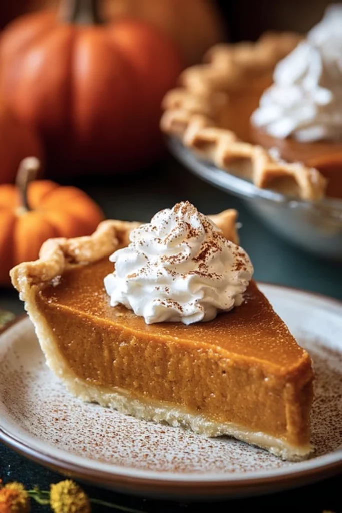 perfect pumpkin pie, creamy, decadent, fall dessert, spiced, indulgent flavor