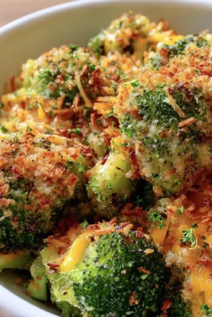 crispy cheese, baked broccoli, savory, golden brown, delicious, cheesy, recipe, appetizing