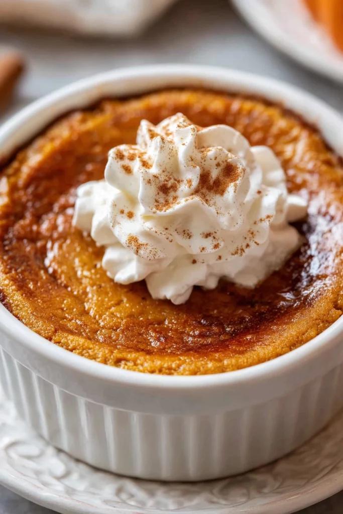pumpkin pie, crustless, autumn dessert, creamy, spiced, rich flavor