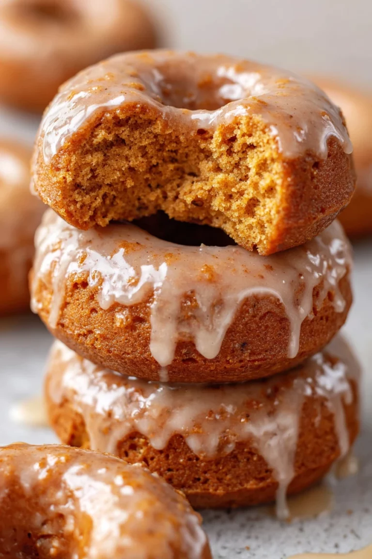 pumpkin donuts, maple glaze, delicious, healthy, autumn treat