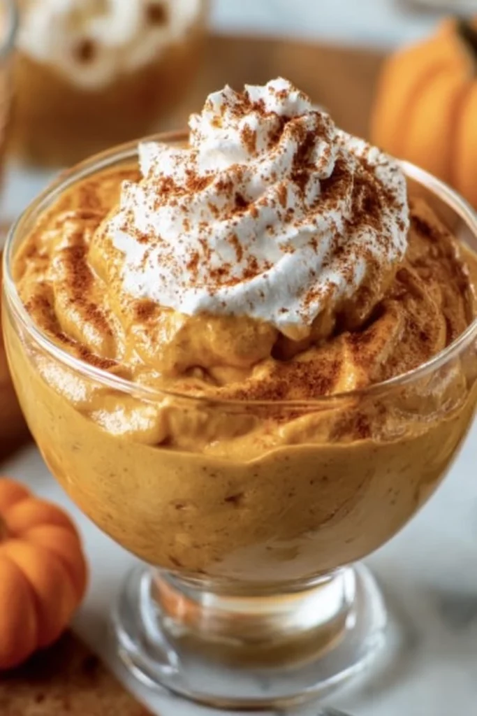 healthy, pumpkin mousse, creamy, decadent, fall dessert, delicious