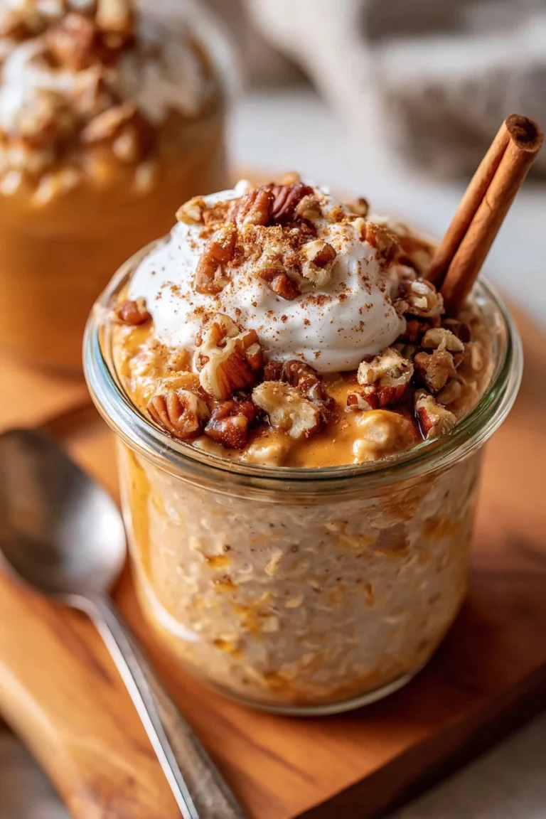high protein, pumpkin overnight oats, nutritious, creamy, delicious, fall-inspired, healthy breakfast