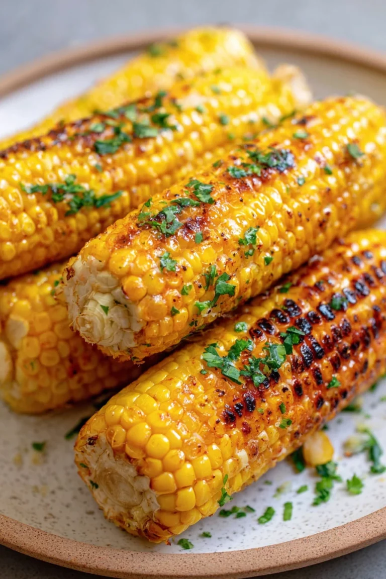 buttery, oven-roasted, corn on the cob, irresistible, savory, golden, delicious