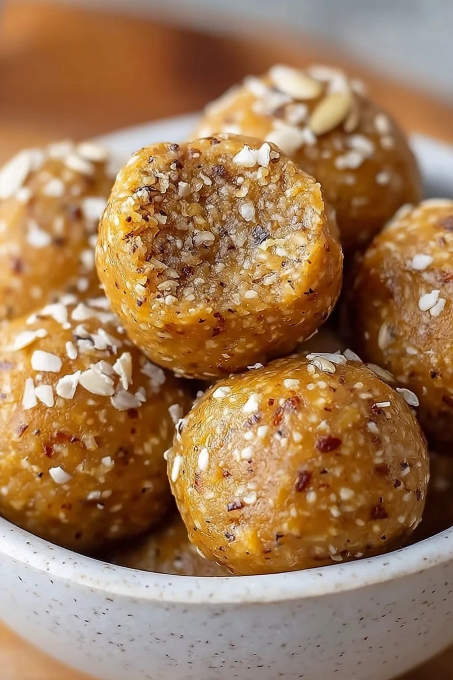 pumpkin pie, energy balls, no-bake, fall flavors, festive, healthy snack