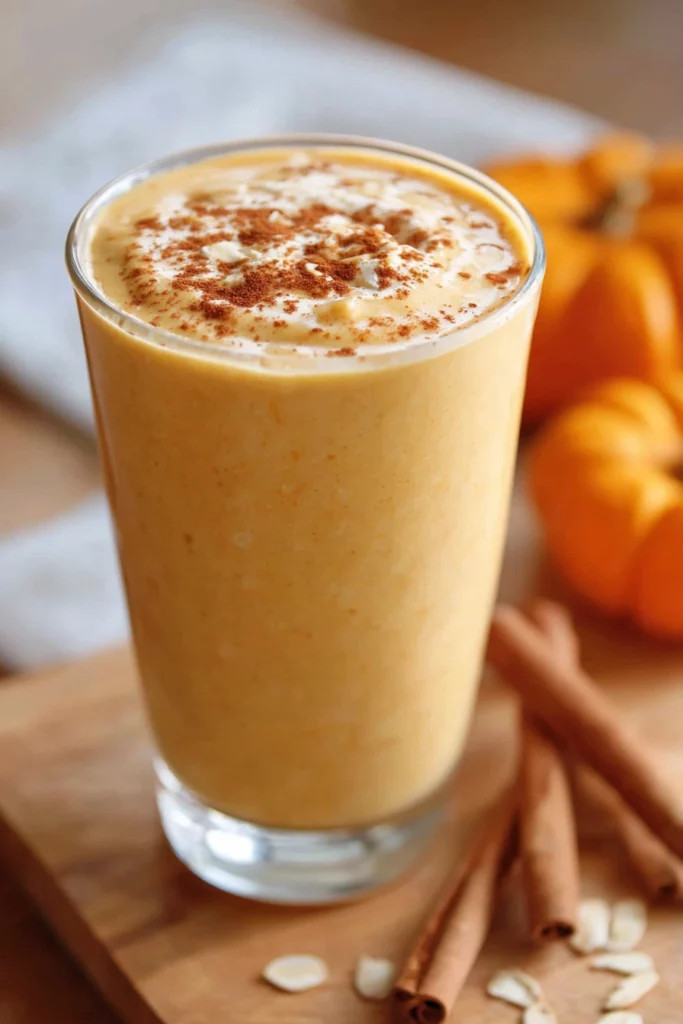 banana, pumpkin smoothie, creamy, autumnal, healthy, refreshing, no added sugar