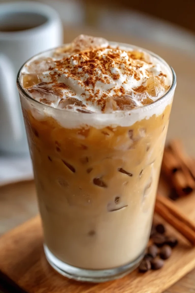 pumpkin chai iced latte, refreshing, spicy, autumnal flavors, creamy, indulgent, fall beverage